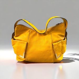 MICHAEL KORS YELLOW BEVERLY LARGE LEATHER